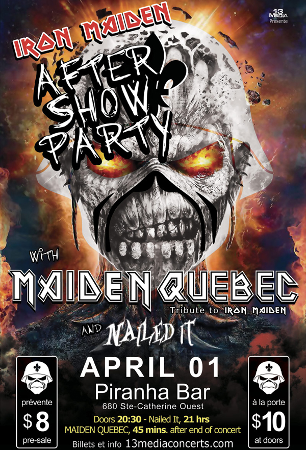 April 2016 Maiden Quebec poster