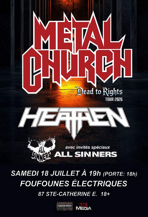 July 2026 - METAL CHURCH Poster